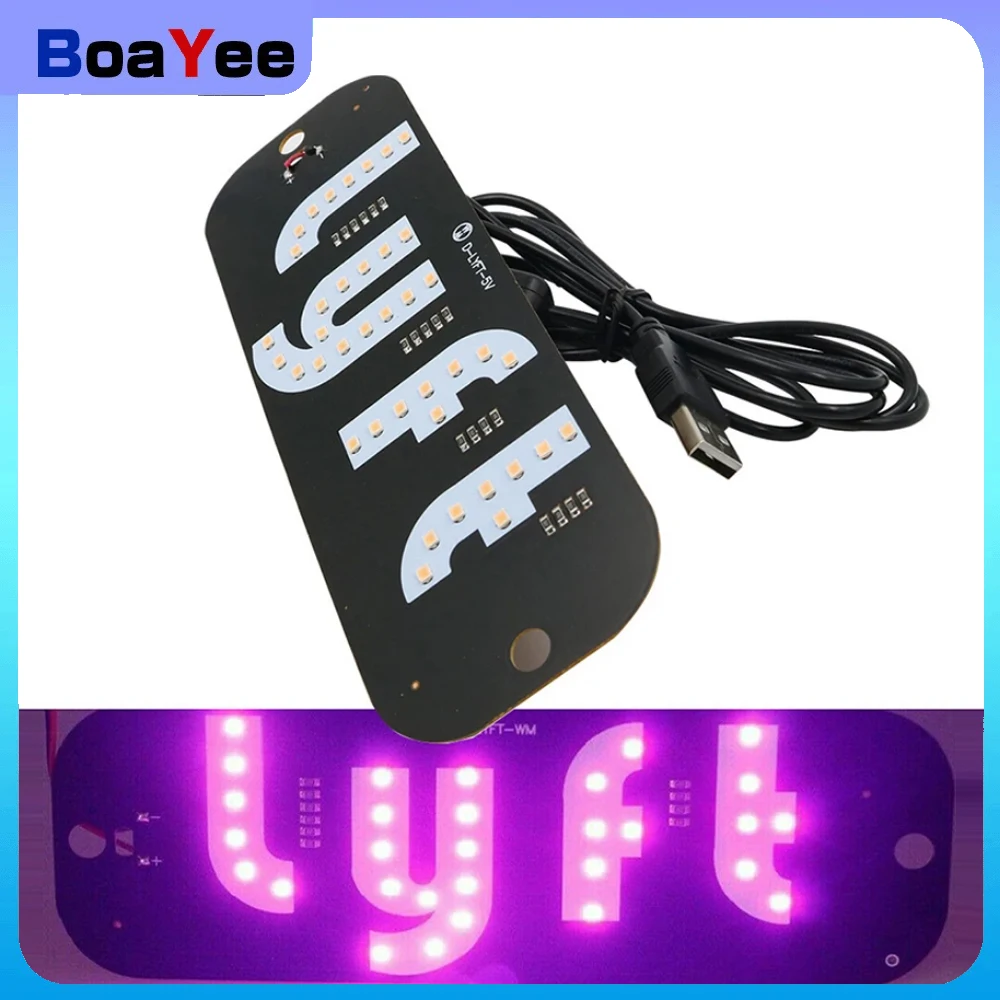 LED مصباح إشارة مصباح إشارة تاكسي ل Lyft شعار ضوء USB LED الكابينة لوحة مؤشرات أضواء مصباح إشارة مصباح الديكور السيارات