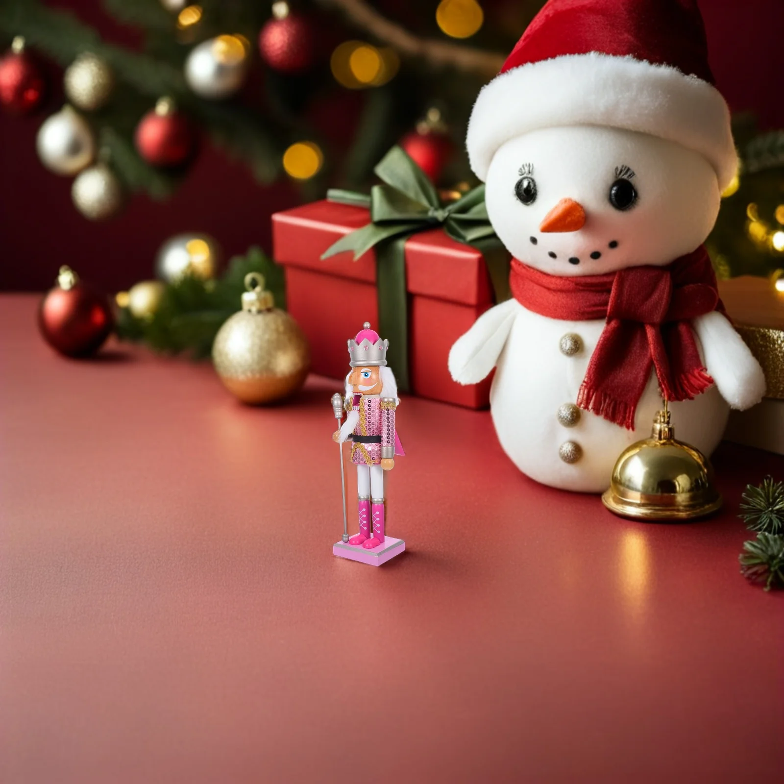 

Christmas Ornaments Wooden Nutcracker Figurines Handcrafted Decorative Soldiers Festive Holiday Table Shelf Decor for Christmas