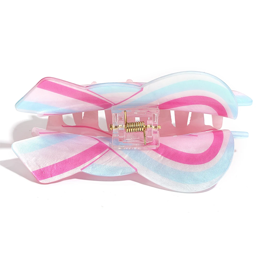 

Valentine's Day Gift Pink Heart Printed Cartoon Hair Claw Clip For Women Girls Unique Acrylic Cute Headwear Hair Accessories