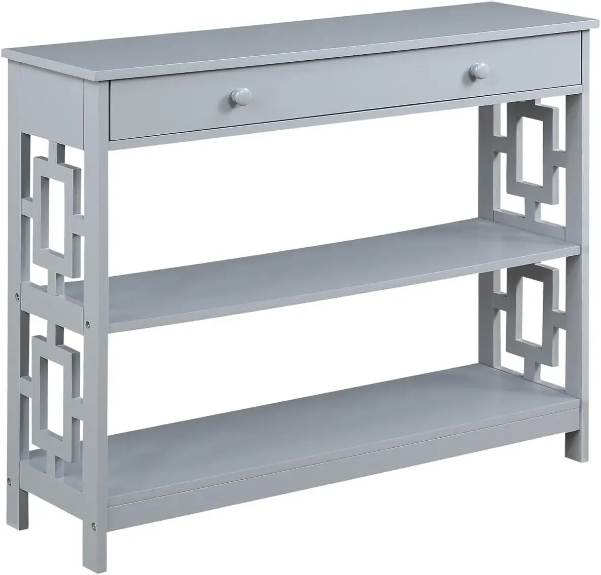 

Town Square Console Tables, Gray Living Room Furniture Console Tables 12"D x 39.5"W x 31.5"H