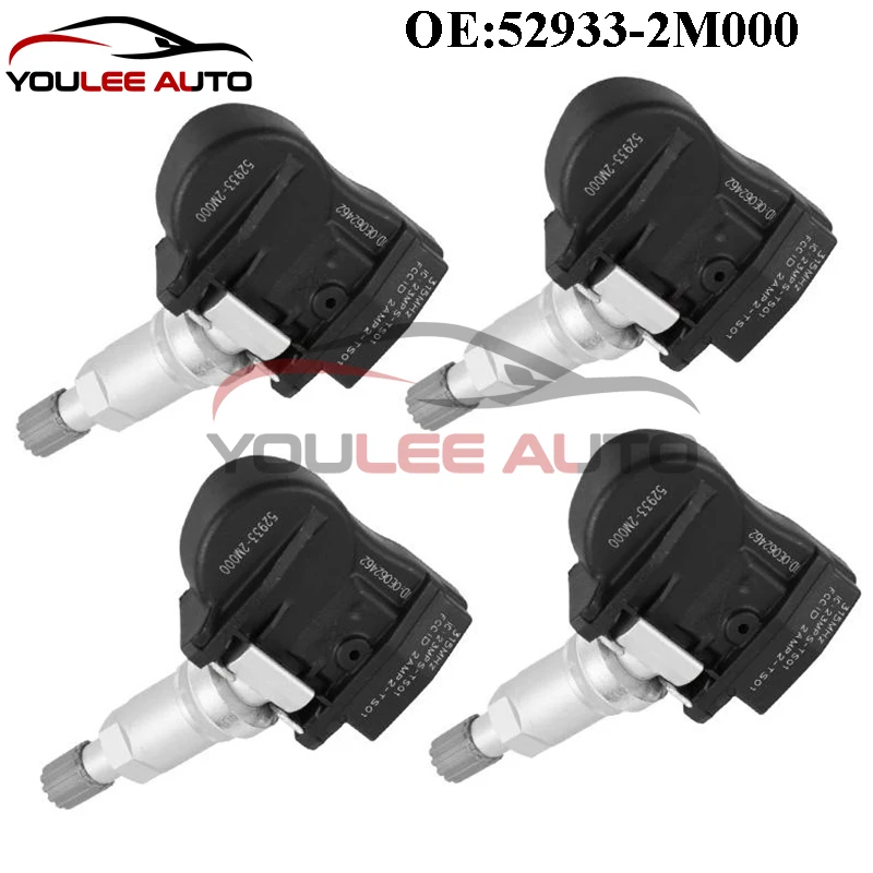 4PCS New 52933-2M000 529332M000 TPMS Tire Pressure Sensor For Hyundai Accent Sonata Kia Forte Sorento Optima Soul Auto Parts