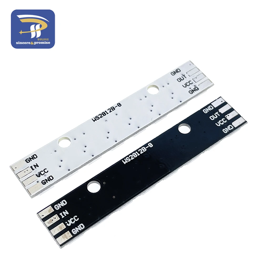 Módulo de Panel de lámpara LED completa RGB, 8x1bit, 8 Bits, WS2812, WS, 2811, 5050, 5V, WS2812B, arco iris, LED preciso para luces Arduino de 8 canales