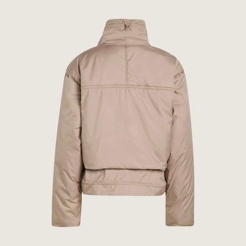 Adidas genuine women's stand up collar drawstring double zipper sports jacket KC2017