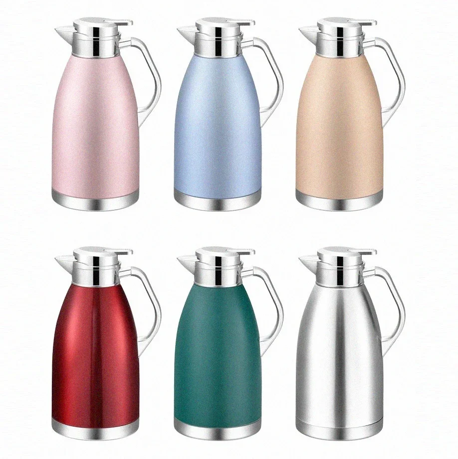 Large Capacity 2.3 Liter 304 Stainless Steel Vacuum Flask Insulated Teapot Coffee Kettle Jug Handle Travel Kettle Thermos Bottle