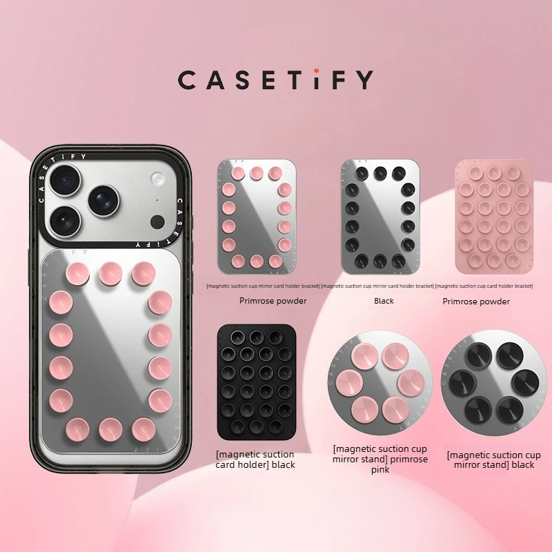 Image of CASETiFY Snappy ™ Magnetische Saugnapf-Serie, Spiegelkartenhalter, Kartenhalter & Telefonständer, Kompatibel mit MagSafe