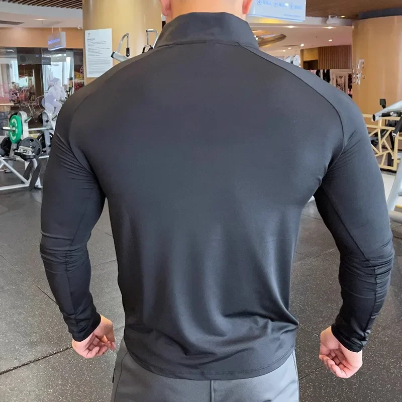 Fitness Clothes Men's Quick-drying Clothes Sports Coach Work Clothes Training Clothes Quick-drying Long-sleeved Autumn Gym Shirt