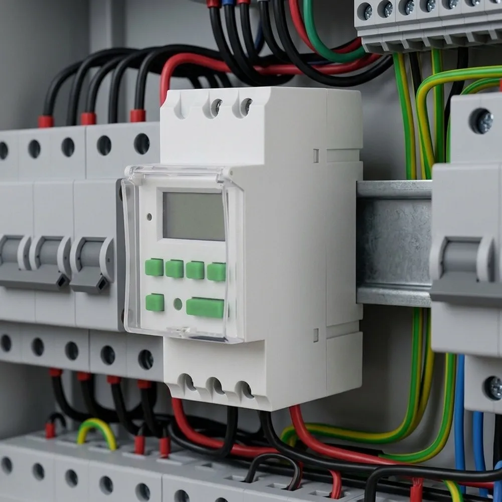 1 Piece 220V DIN Rail Digital Timer Weekly Programmable Electronic Controller For Streetlight Neon Sign Household Appliance