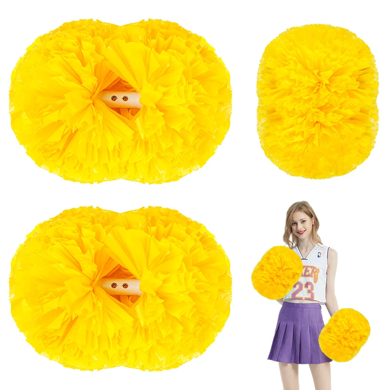 

Пара металлических помпонов для черлидинга с ручкой-палкой, для взрослых, для поддержки команды, для спортивных мероприятий