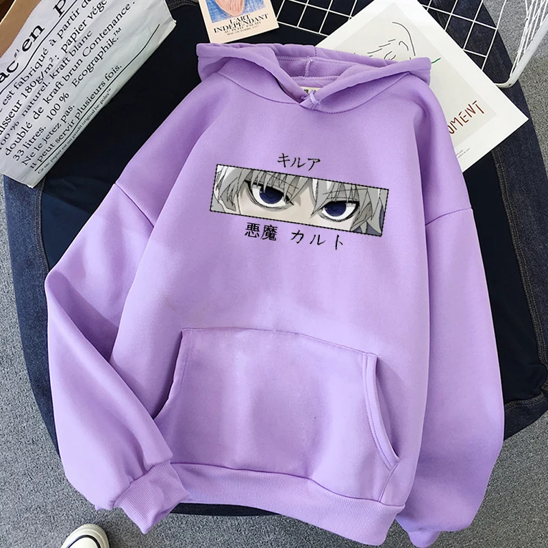 Cute Women Hoodies Hunter X Hunter Men Women Pullovers Homewear Sweatshirts Killua Zoldyck Hisoka Anime Hoody Streetwear Tops