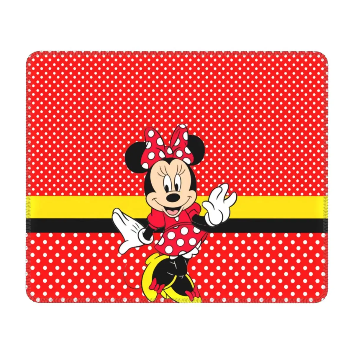 Custom PC Gaming Mouse Pad Anti-Slip Rubber Base Minnie Mouse Polkadot Anime Mousepad Office Desktop Mat