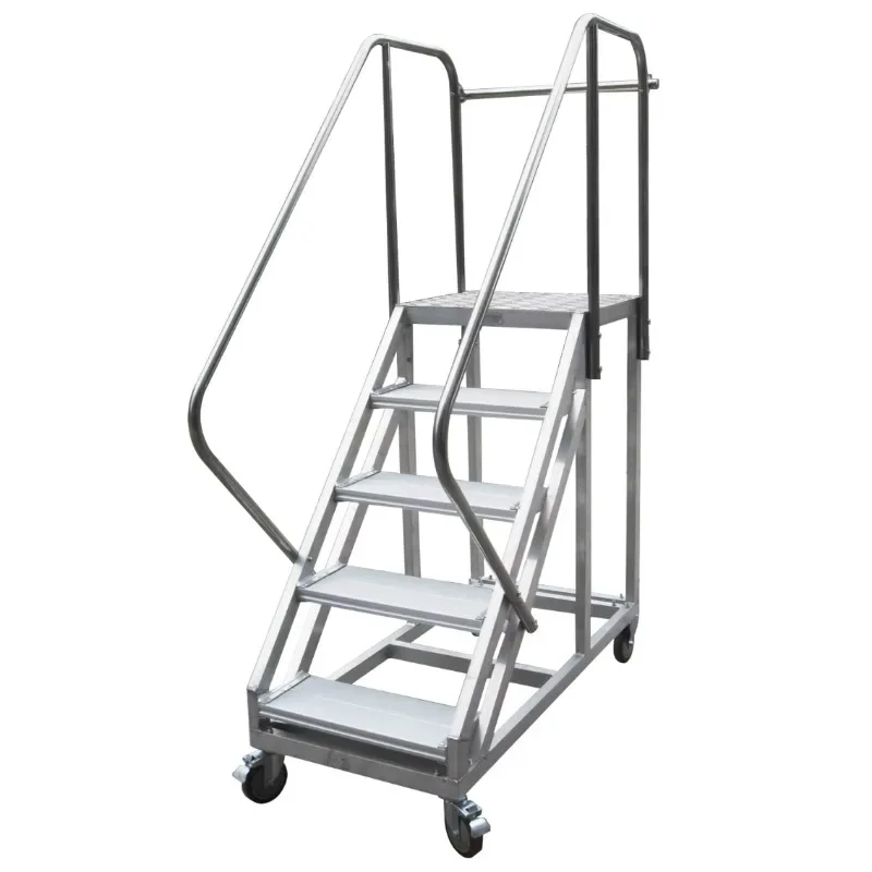 custom portable 5-step modern Aluminum ladder handrail  for underground swimming pools