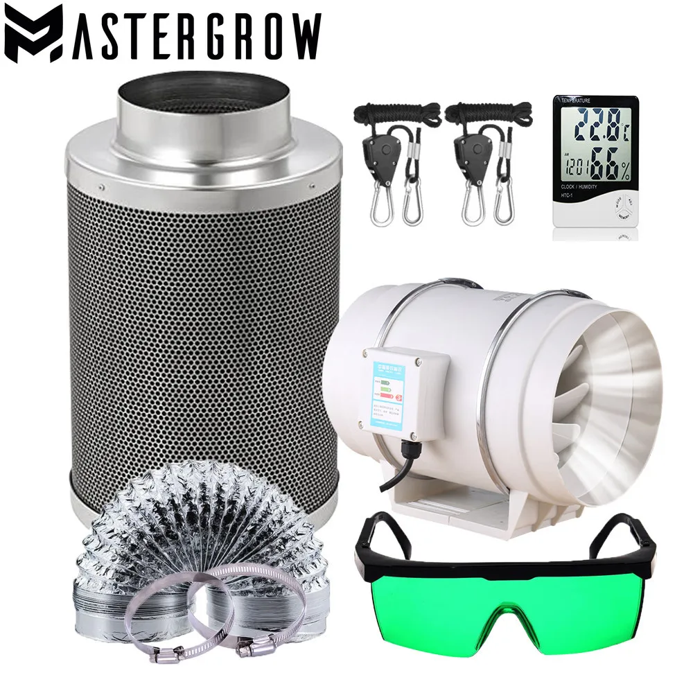 Ventilador Centrífugo 4" com Filtro de Carvão e Higrômetro