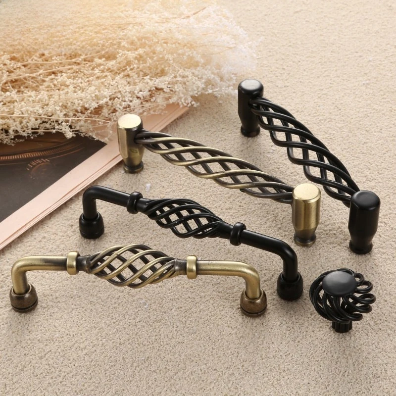 Modern Minimalist Birdcage Creative Iron Series Pull Handles for Kitchen Cabinet Wardrobe Drawer Door Hardware Drawer Handles