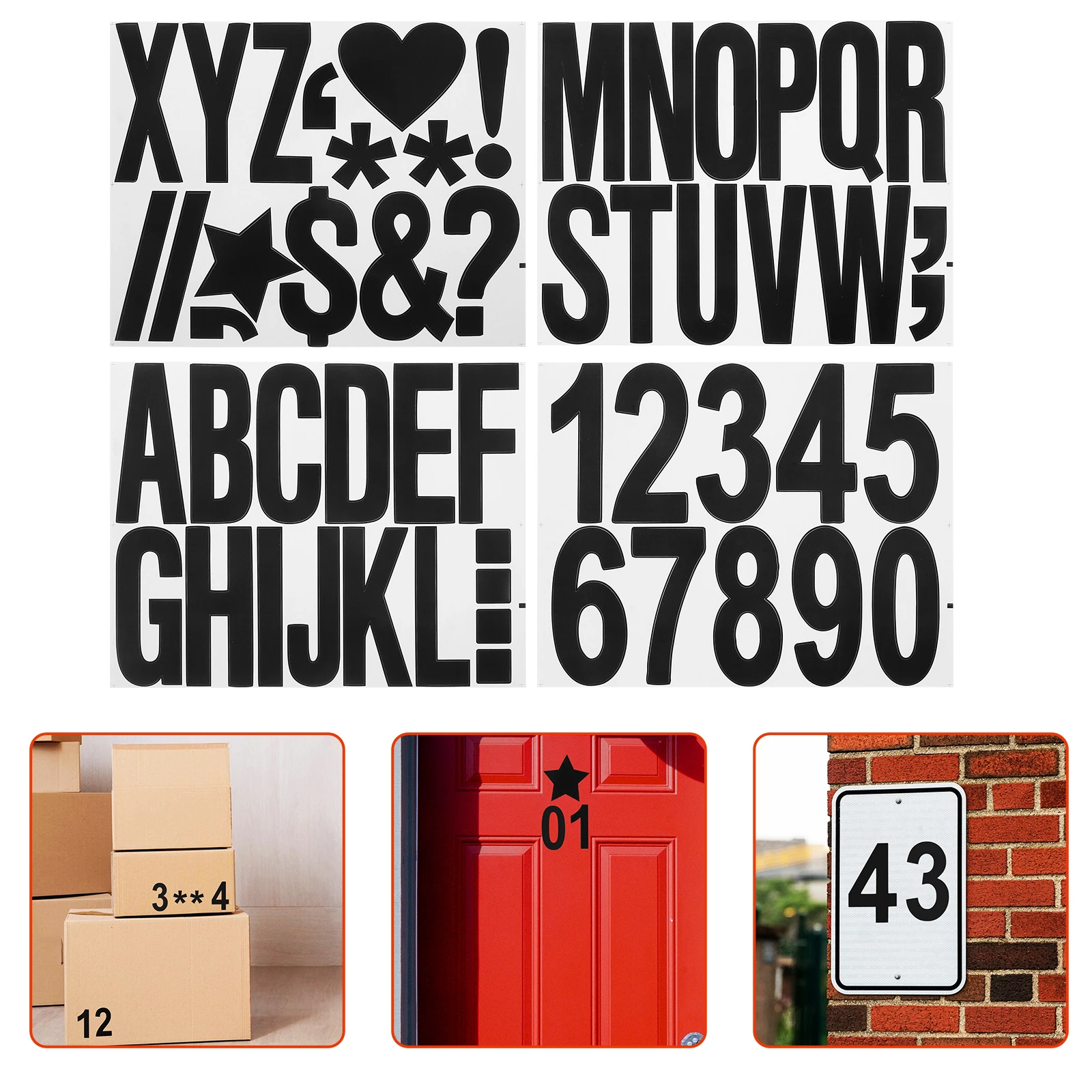

Letters Numbers Stickers For Mailbox Self Adhesive Waterproof Outdoor Truck Car Window Door Address Decal Sticky