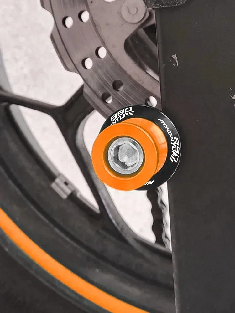 ل KTM 790ADV 790 ADVENTURE 2019 2020 890ADV R 2021 2022 CNC دراجة نارية الملحقات M10 Swingarm بكرات المتزلجون حامل مسامير