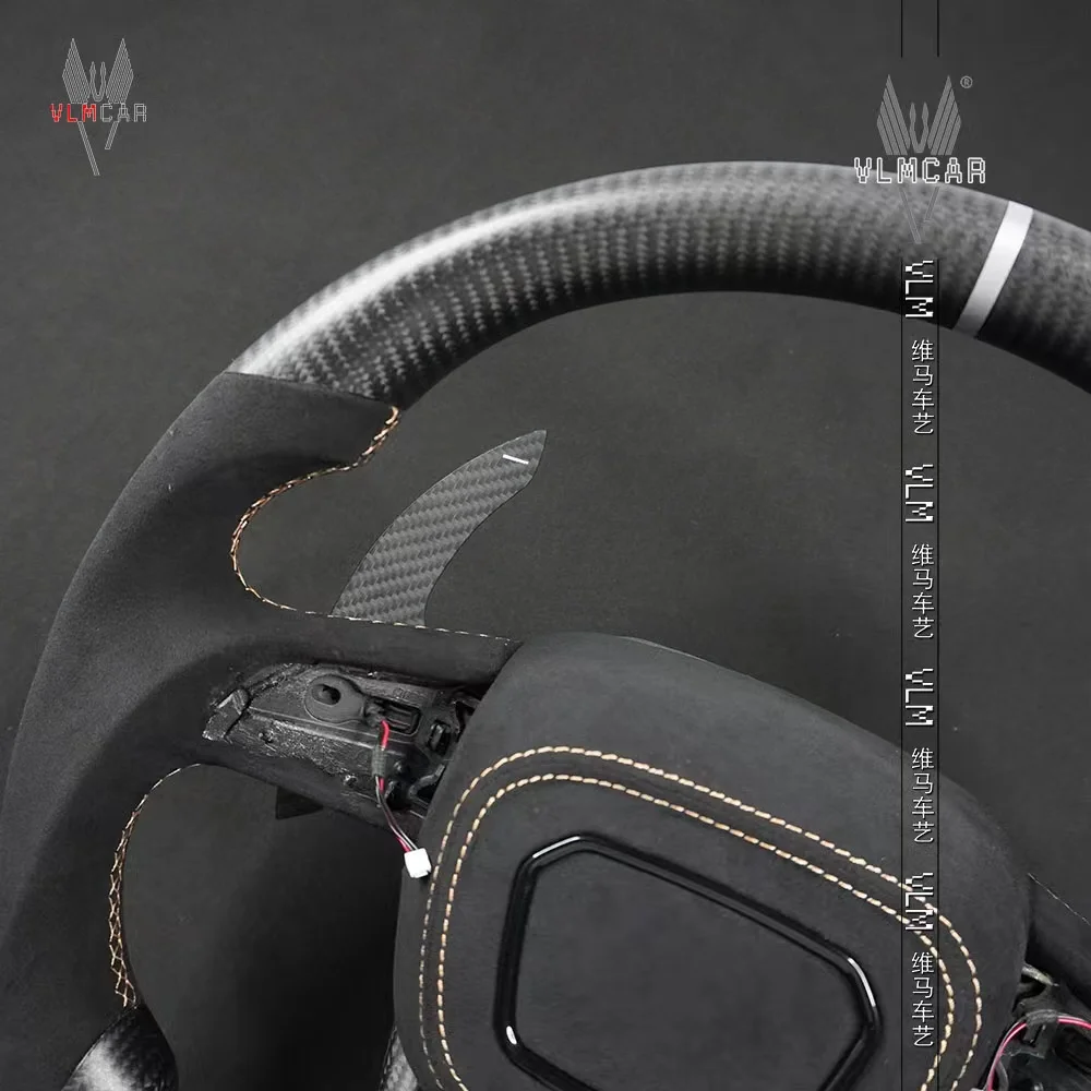 VLMCAR Carbon Fiber Steering Wheels For Audi RSQ3 Q5 SQ8 RS5 LED Light Support Private Customization For Any Models Auto Parts