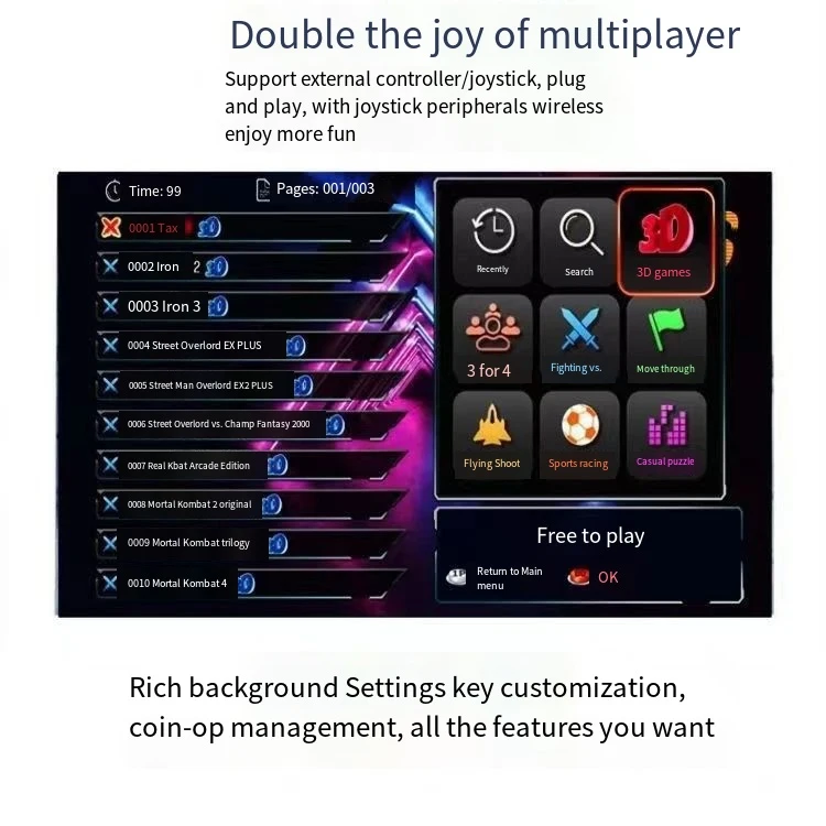 ポータブル折りたたみ式3D LEDアーケードゲームコンソール,統合マトリックス,ビデオプレーヤー,20000の組み込み,クラシックゲーム,14インチ