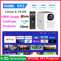 2025 Global Version MECOOL KP2 Projector Linux 1G+8G 2.4G/5G Wi-Fi Netflix Certified Dolby Audio 1920x1080 Pixels Home Theater