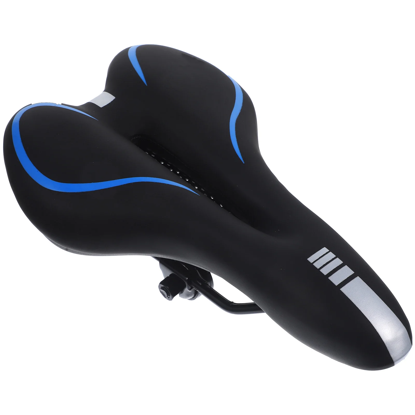 

Thicken Bike Saddle Seat Cycling Sports Cushion Pad Blue Comfortable Long Time Riding Night Reflector Bike Saddle for