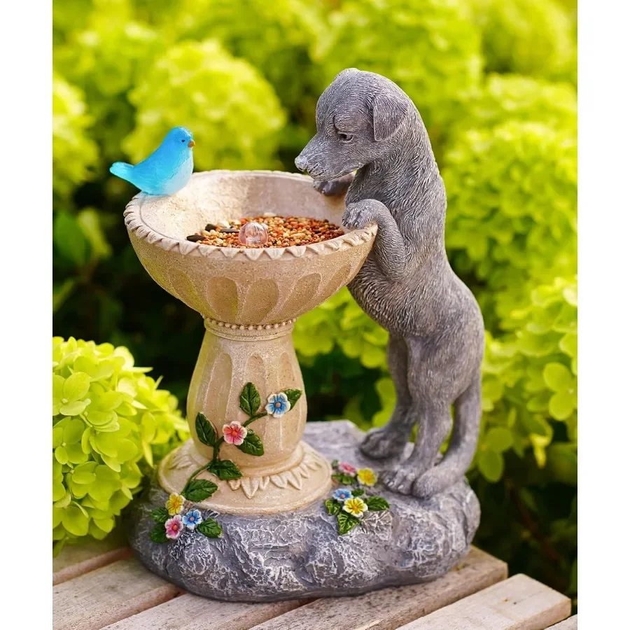 

Dachshund Dog Statues for Bird Bath: Outdoor Sculptures for Garden Lawn Patio Yard Balcony Porch - Unique Gifts for Mother Gran