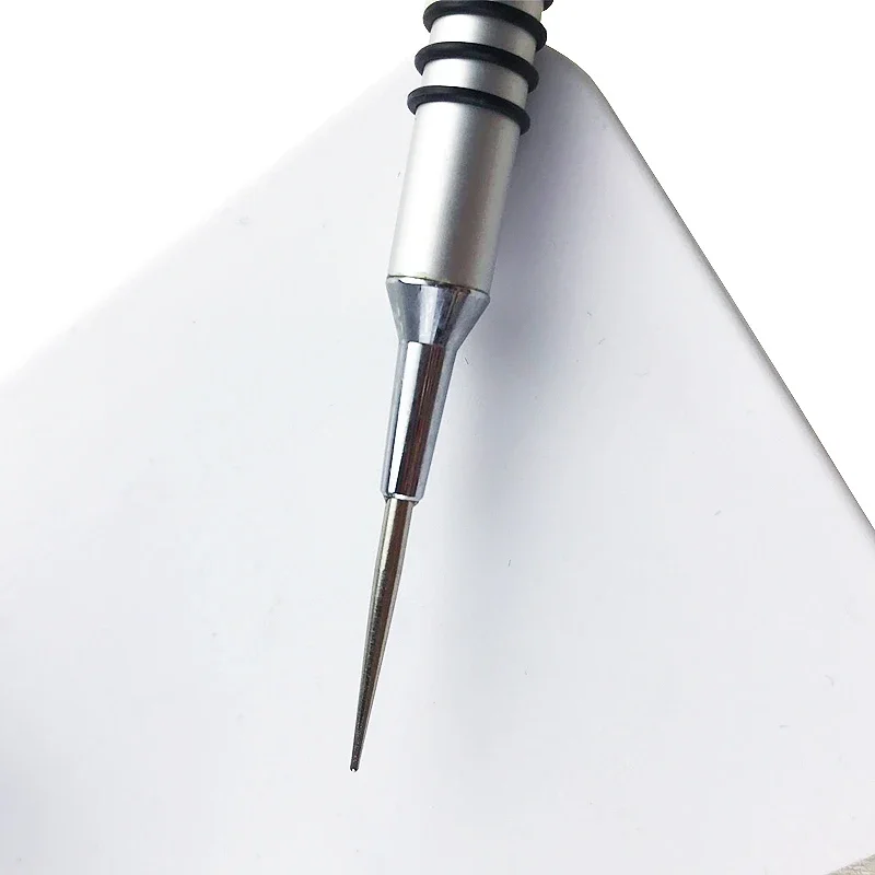 Stainless Steel Nail Art Drawing Painting Pen, Silver Handle, UV Gel Liner, Flower Brush, Easy to Use, 16cm