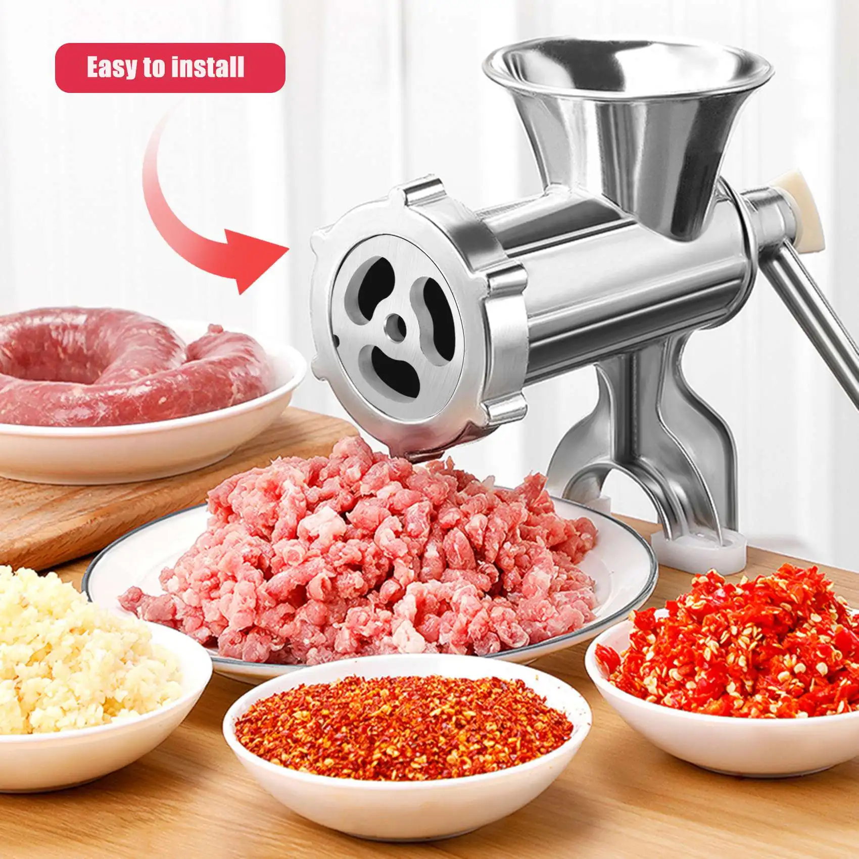 Plato para picadora de carne de acero inoxidable tipo 12, discos de cuchillas para mezclador Kitchenaid FGA, picadora de alimentos, molinillos de carne F