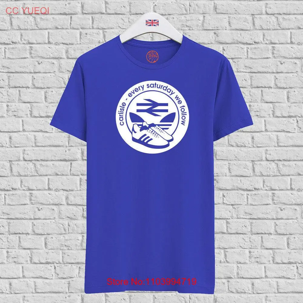 Every Saturday We Follow Blue Organic Cotton T-shirt Gift fans Carlisle United