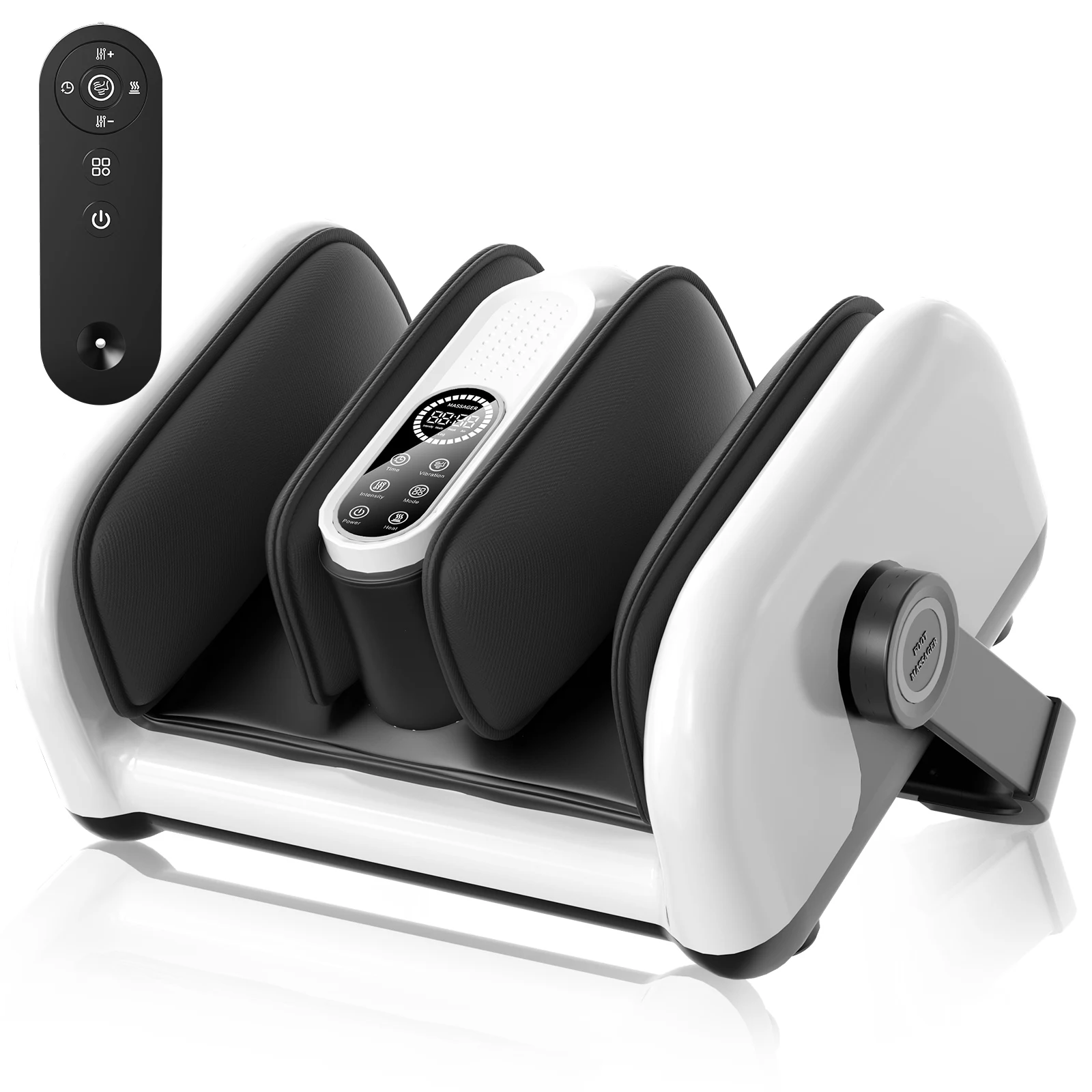 

Массажер для ног с подогревом, шиацу-массажем, вибрацией и роликовым компрессионным воздействием