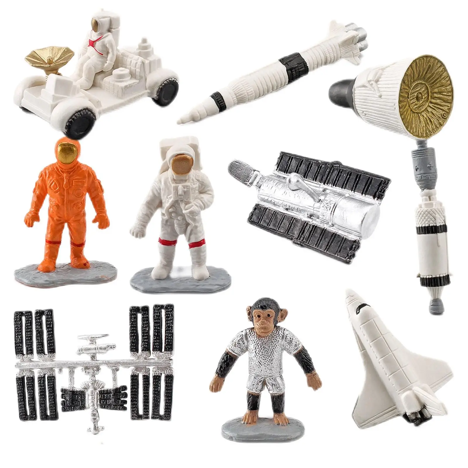 10x Creative Astronaut Figurine Statue Mini Small Space Vehicle Sculpture