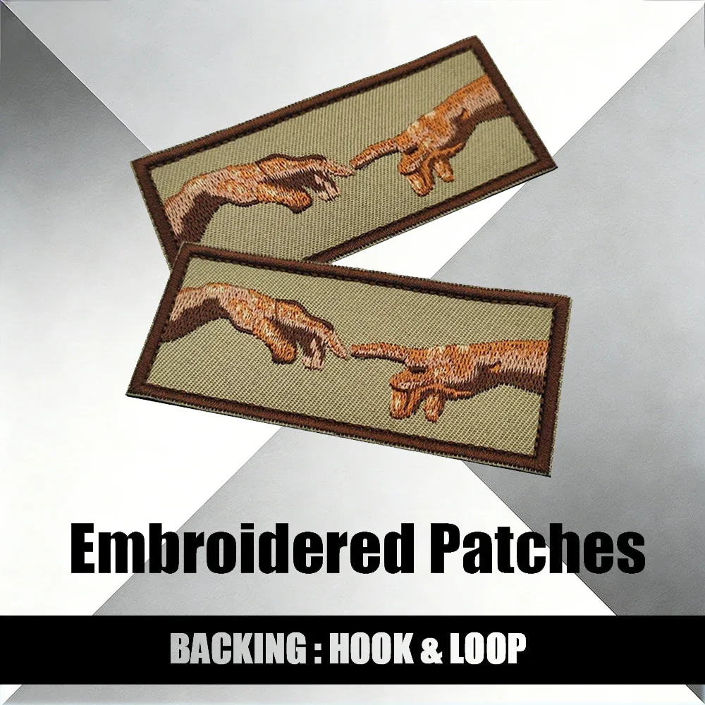 

Бежево-коричневая минималистичная нашивка с вышивкой в стиле Famous Fingertip Moment для модных аксессуаров