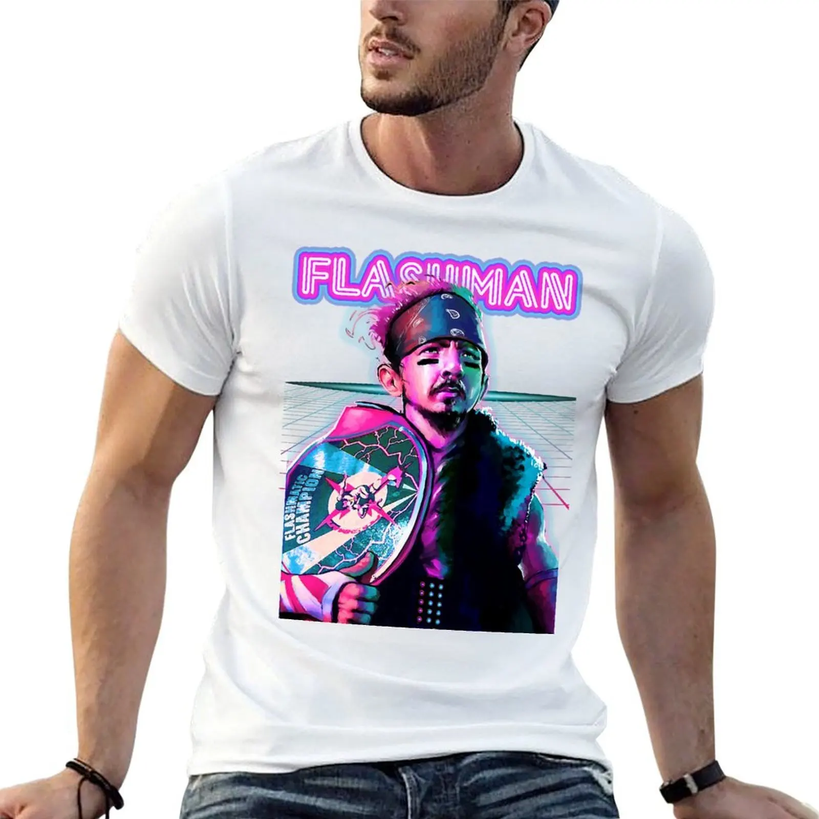 Flashman 'Dominate Decade' Design T-Shirt street wear vintage graphic tee cotton t shirt men