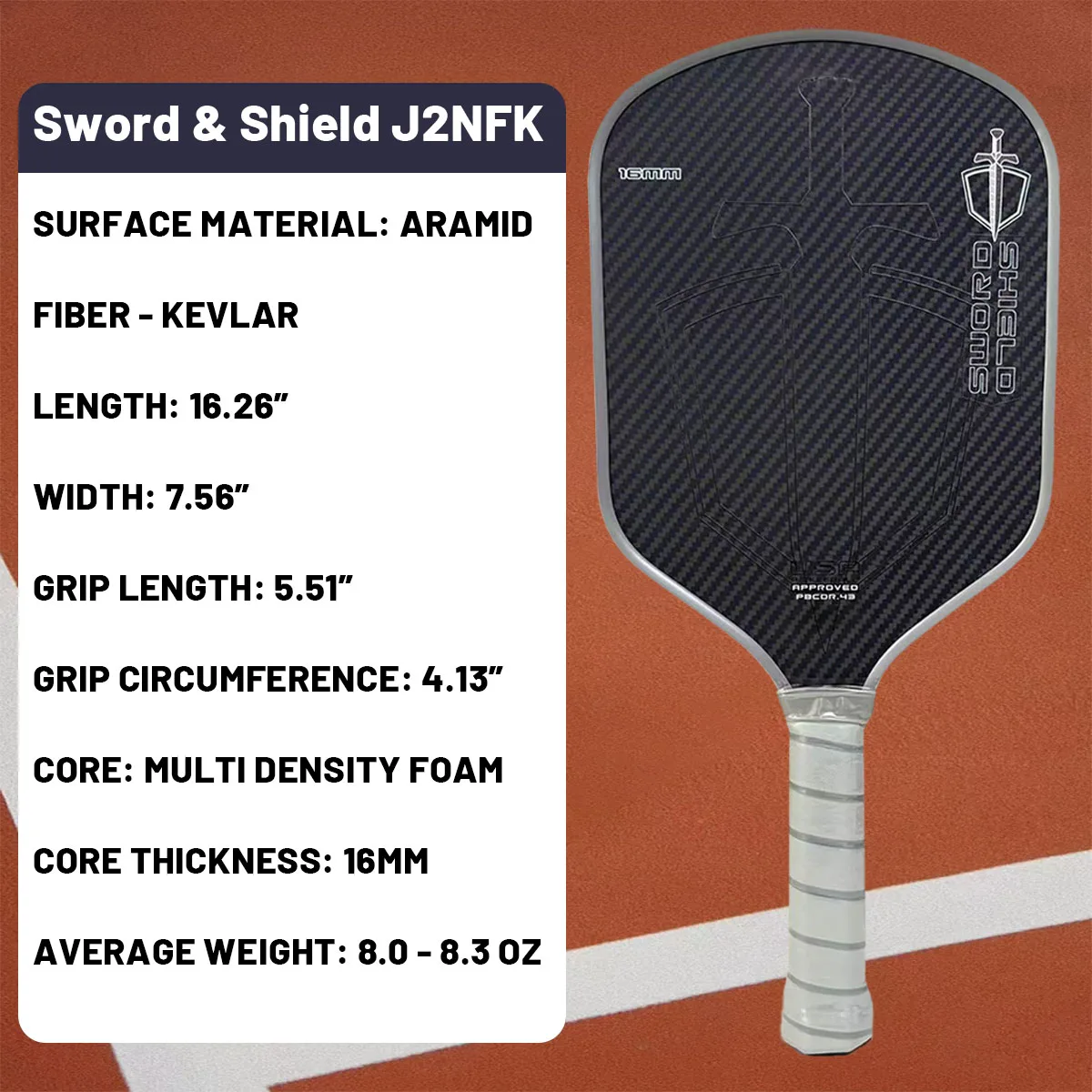 J2nfk كيفلر مجداف كرة البيسبول السيف والدرع، الجنرال. 4.5 متعدد الكثافة، جميع الرغوة العائمة - قلب محوري