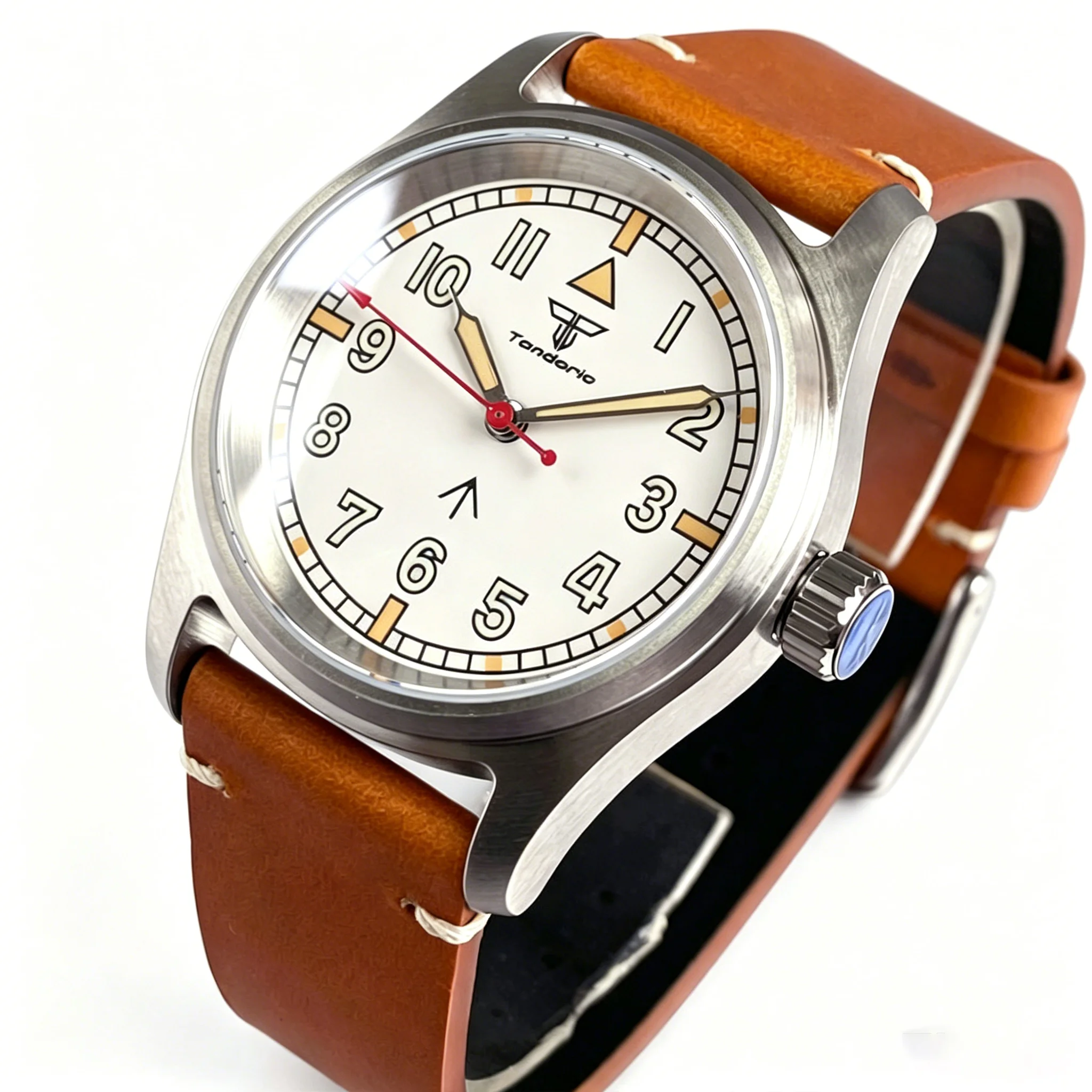 

Tandorio New 20ATM 36mm White/Black Automatic Mechanical Men's Watch For Miyota 8215 Sapphire Glass Luminous Pilot Diver Watch