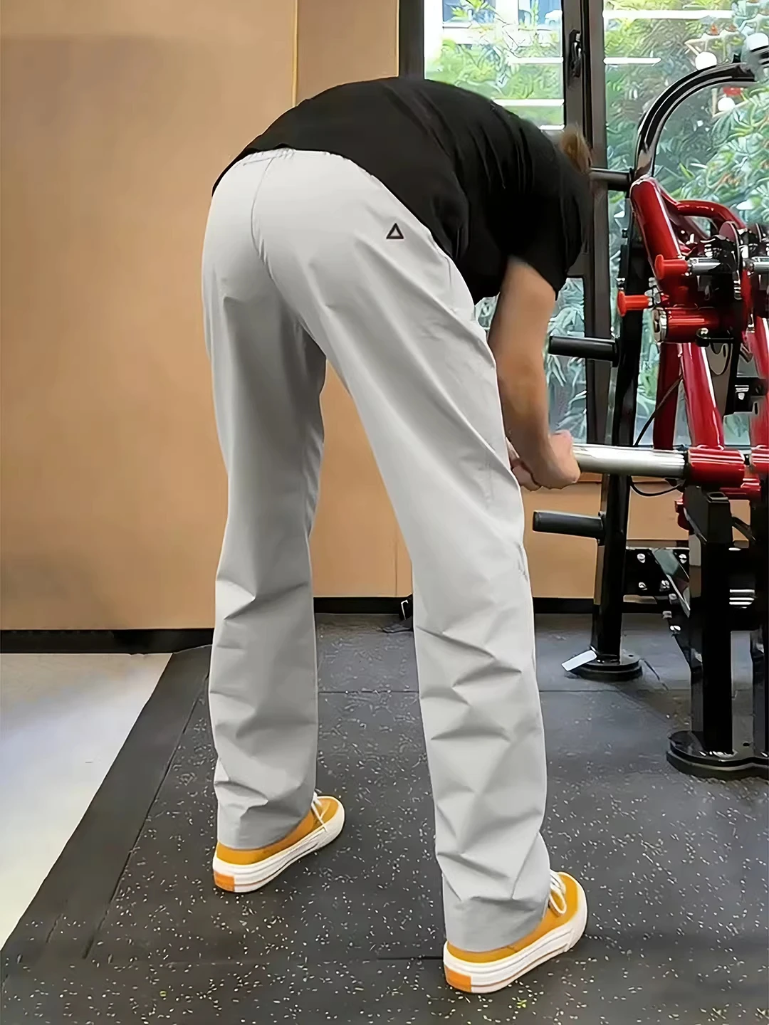 

Light Grey Quick Dry Flag Men's Outdoor Work Trousers Spring Summer Running Pants Hiking Mountain Climbing Sports