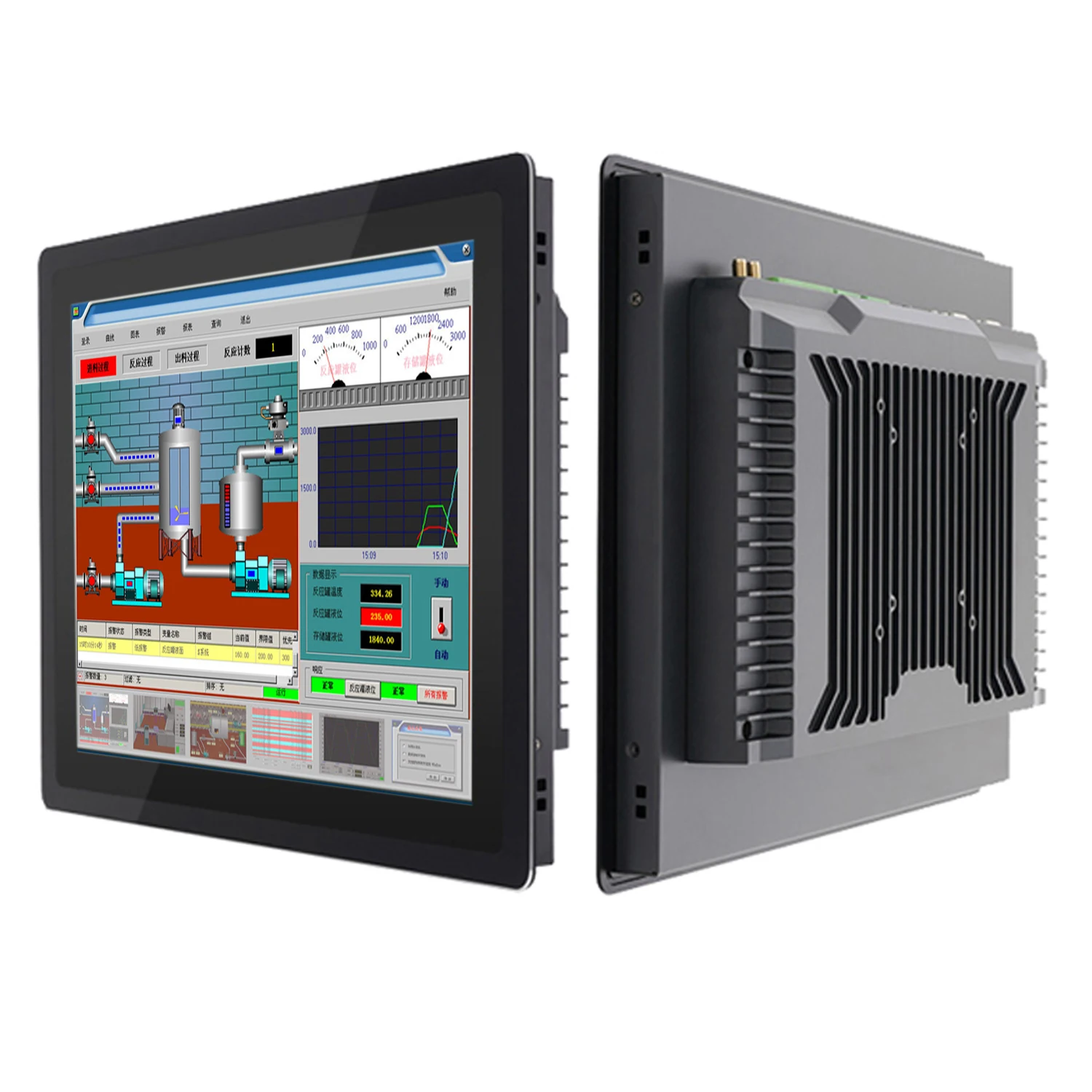 

10, 12, 15-дюймовый промышленный моноблочный ПК с емкостным сенсорным экраном, компьютер J1800, панельный ПК со встроенным Wi-Fi для Win10 Pro, разрешение 1024*768