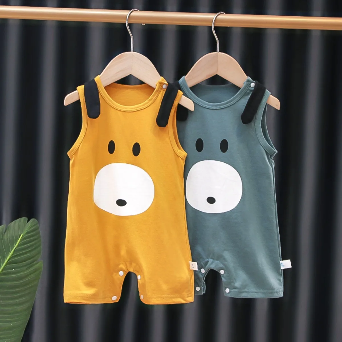 

New Arrival Baby Boy Girl Summer Sleeveless Bodysuit 6-18M Kid Pure Cotton Comfort Jumpsuit Newborns Breathable Short Onesie