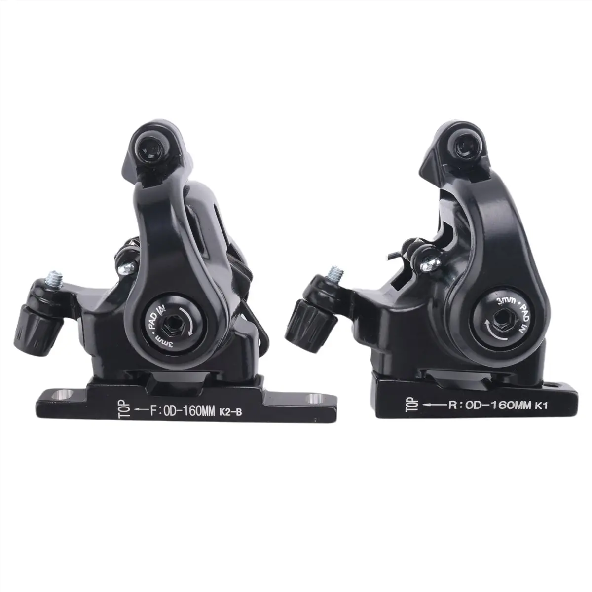 ABST  Road Bike Disc Brake Flat Mount Mechanical Dual Side Actuation Caliper 160mm Front Rear Bicycle Clamp Brake - view 2