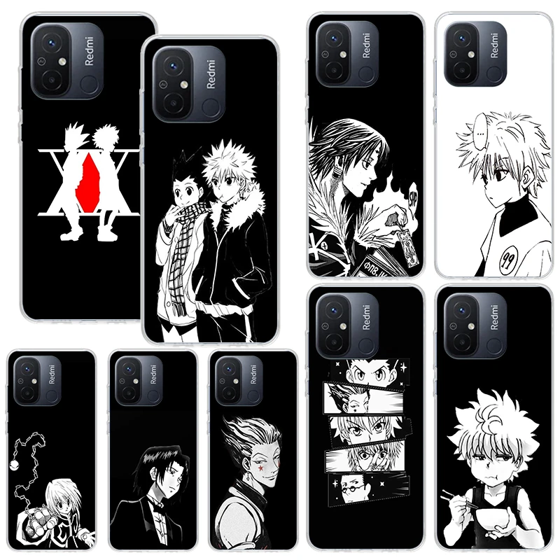 Black White Hunter HXH Phone Case For Xiaomi Redmi 12C 12 10C 10A 10 9C 9A 9T 9 8A 8 7A 7 6A 6 Pro K70 K40 K20 Fundas Back Cover