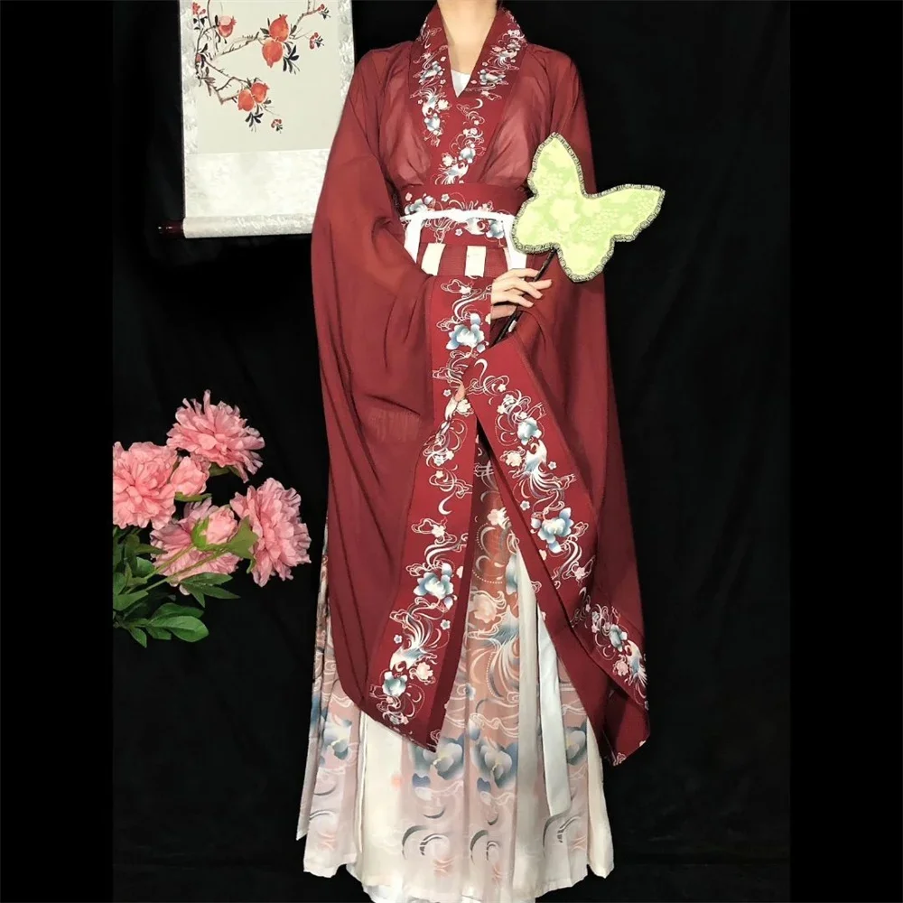 

Chinese Traditional Hanfu Costume Woman Ancient Han Dynasty Dress Oriental Princess Dress Lady Elegance Tang Dynasty Dance Wear