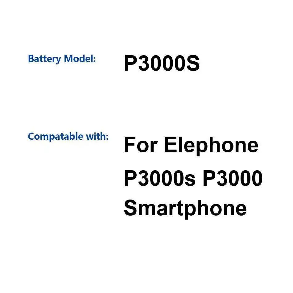 

Аккумулятор мобильного телефона емкостью 3150 мАч для Elephone P3000S P3000, долговечный и безопасный