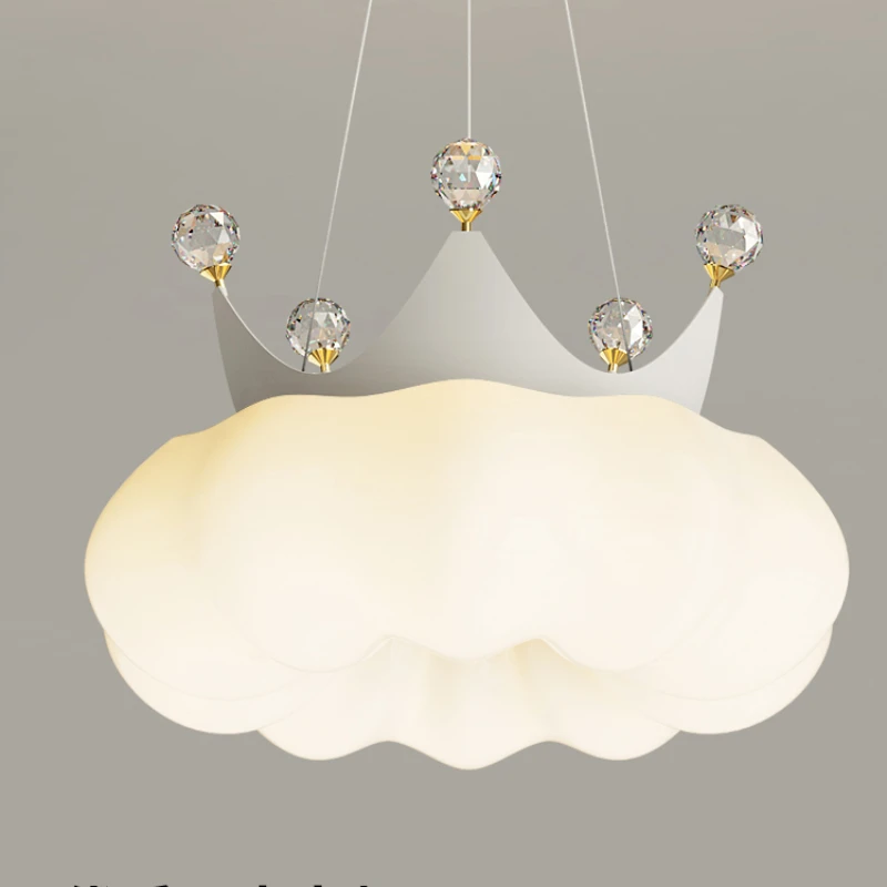 minimalist master chandelier modern cream wind explosion online celebrity Crown girl room dining room lamps.