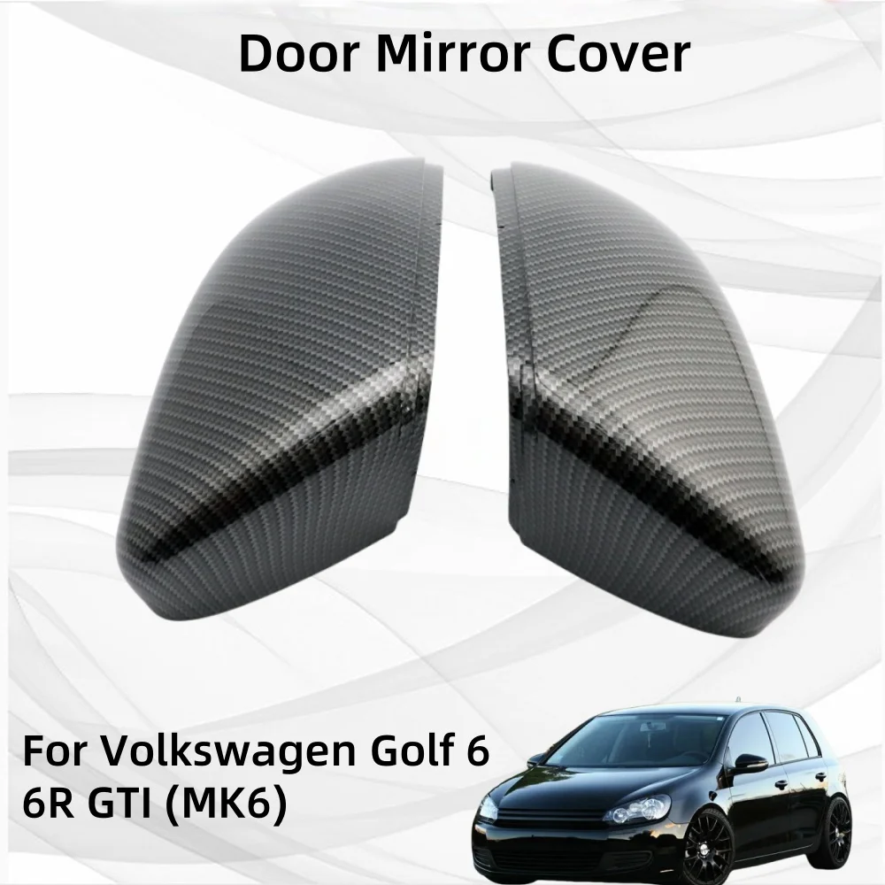

Case Shell Housing For Volkswagen Golf 6 6R GTI (MK6) Car Accessories Carbon Fiber baked enamel black ox horn Door Mirror Cover