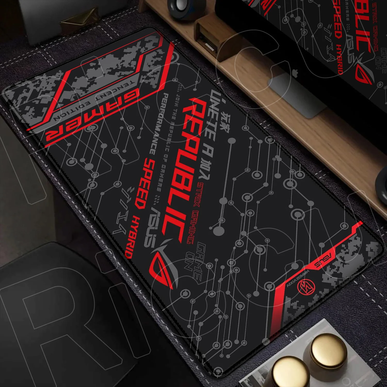

Computer Mousepad Asus Rog Gamer Keyboard Speed Table Mats Large Lock Edge Mouse Pad XXL Natural Rubber Non-slip Carpet Washable