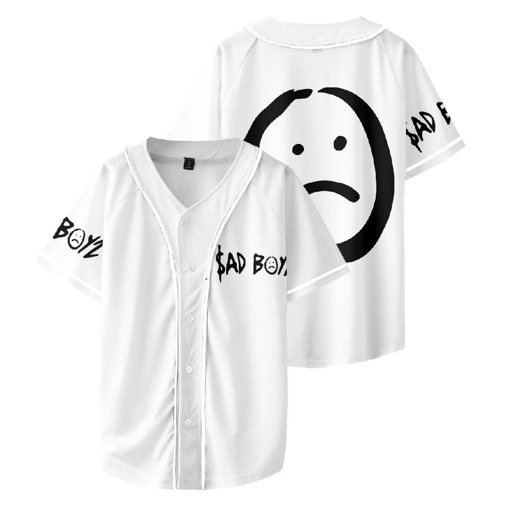 2024 Junior H Sad Boyz Baseball Jersey 3D Prints Unisex Short Sleeve Tee Casual Streetwear Women Men Clothes