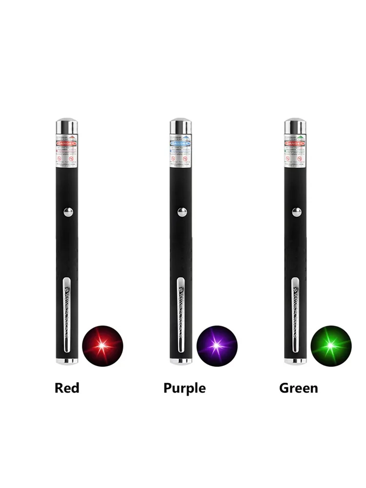 Mini tragbarer LED-Grün-Rot-Laserpointer ohne Batterien, LED-Taschenlampe Laserstift Katzenspielzeug zum Kratzen und Spielen.