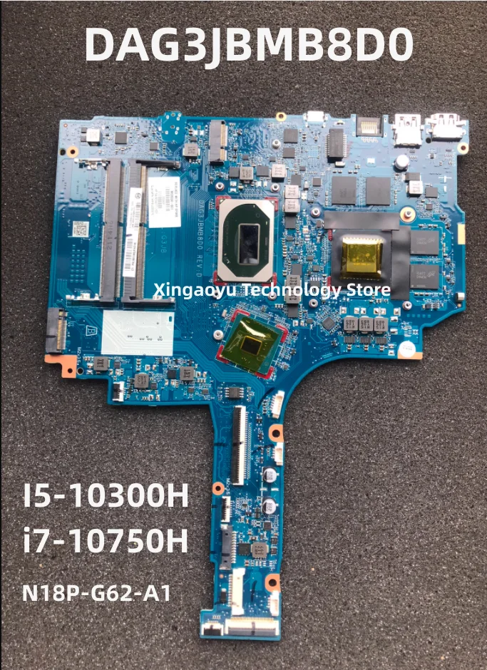 DAG3JBMB8D0 Original For HP Gaming 16-A Laptop Motherboard with I5-10300H i7-10750H N18P-G62-A1 4G 100% Tested