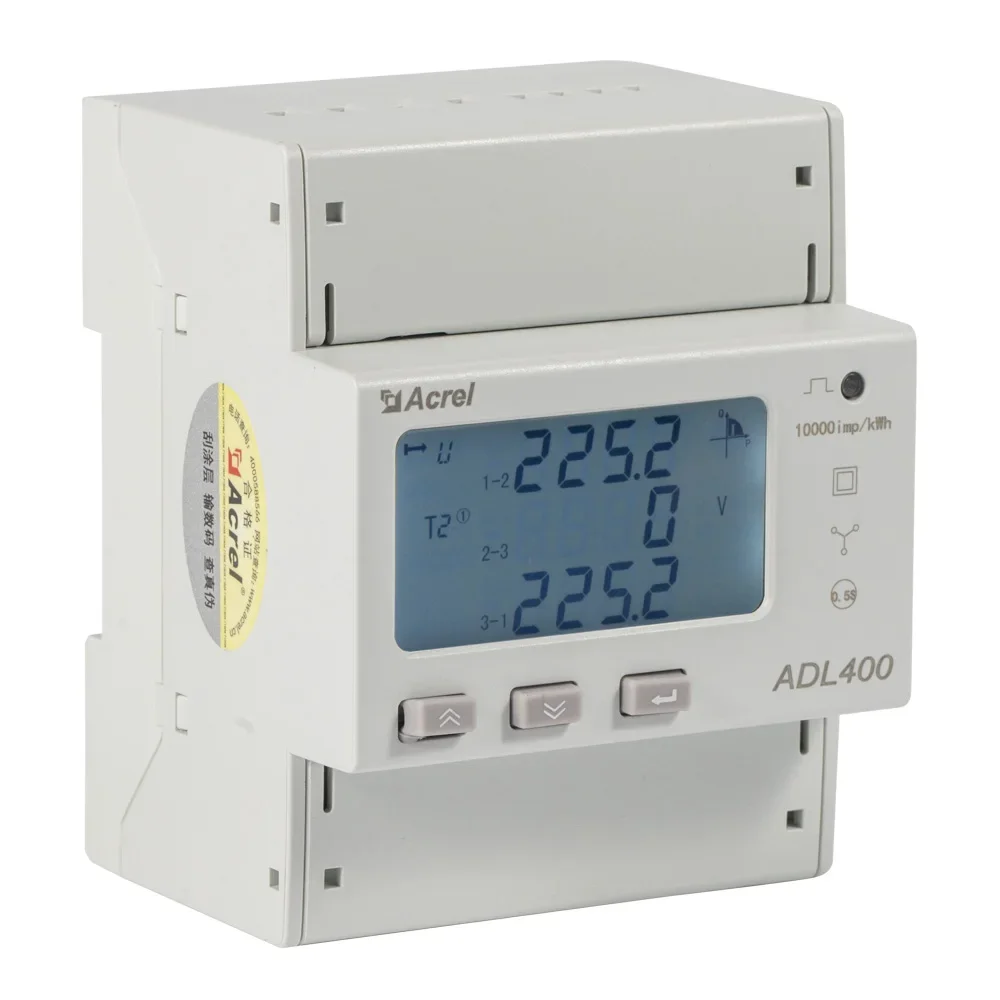 Acrel ADL400/F Din rail 3-phase energy power electricity meter digital display RS485Modbus-RTU IoT MID Approved withMulti tariff