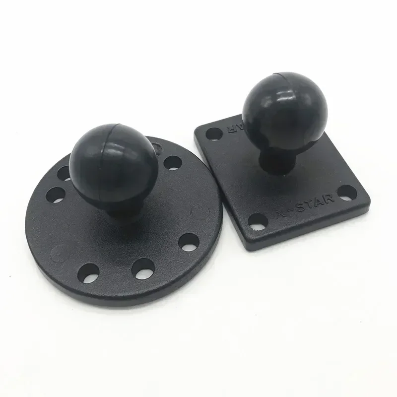 고프로 카메라 핸드폰용 고무 볼 마운트, 알루미늄 오토바이 라운드 스퀘어 마운팅 베이스, 1 인치 또는 1.5 인치