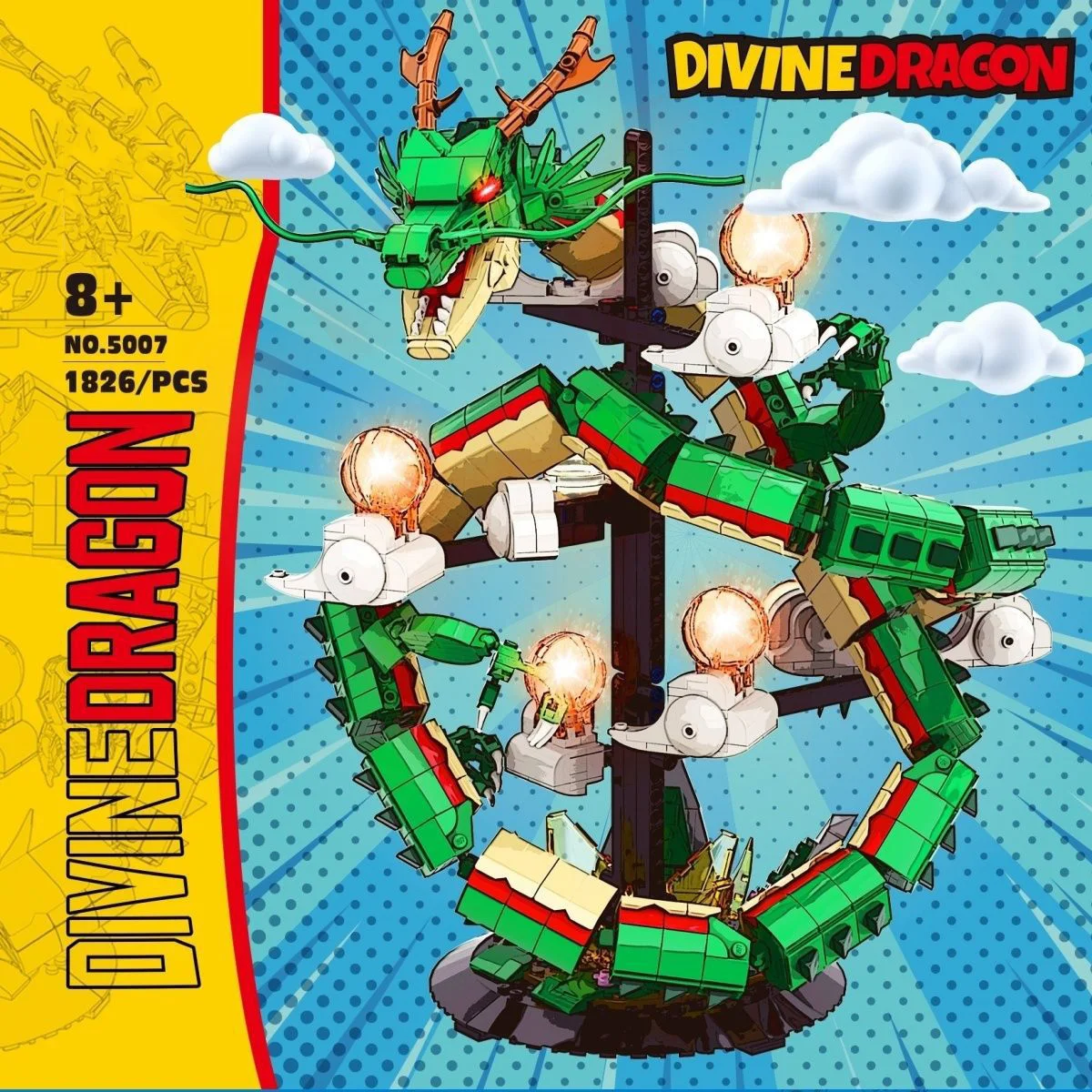 

iDEA Cartoon Movie Figures Dragon Building Block Shenron Assembly Model Sets Loong Bricks Toys Collection For Boys GIfts