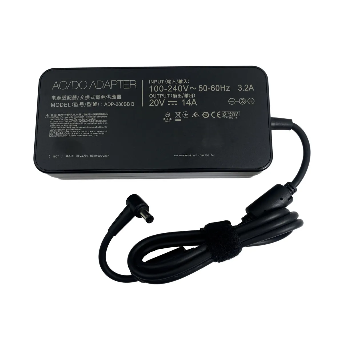 20V 14A 280W Laptop Charger ADP-280BB B Compatible with FOR ASUS PG35V ROG GX551QS GX551QR GX703HS GX703HR GX703HM  6.0*3.7